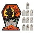 thumbnail image 3 of Calendario de Adviento de Halloween con forma de casa de madera, decoración de cuenta atrás, adornos de terror, calendario de ataúd, bricolaje, decoración de Halloween, 3 of 4