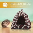 thumbnail image 2 of Casa para hámster con estampado de leopardo, cómoda cama para hámster, nido para chinchilla., 2 of 7