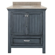 Brantley 31" Distressed Grey Vanity with Rushmore Grey Granite Top