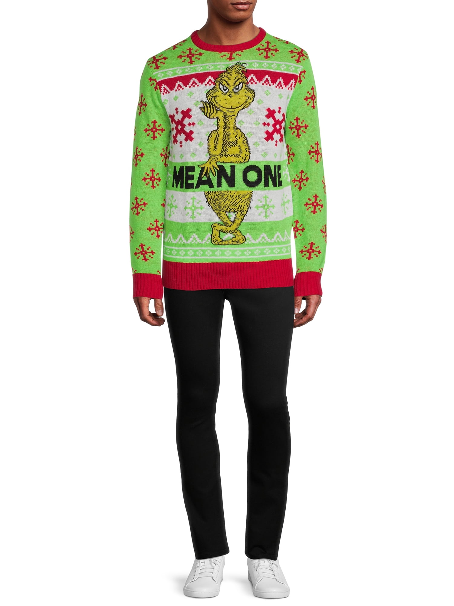 Dr. Seuss Men s The Grinch Sweater Walmart
