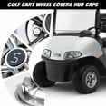 thumbnail image 3 of 8" Golf Cart Wheel Covers Hub Caps Set of 4, Snap-On Chrome Electroplated Rim Covers, Universal Fit for Club Car, EZGO, Yamaha Golf Carts, 3 of 9
