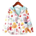 thumbnail image 2 of Siilsaa Jackets for Girl, Windbreaker Zipper Long Sleeve Lightweight Kids Coats White,90, 2 of 3