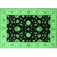 thumbnail image 1 of Ahgly Company Indoor Rectangle Oriental Emerald Green Industrial Area Rugs, 2' x 5', 1 of 4