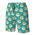 thumbnail image 2 of Yiaed Cute Shiba1 Print Men's Swim Trunks with Lining Quick Dry Sports Shorts Beach Shorts Boardshorts-Medium, 2 of 5