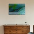 thumbnail image 2 of wall26 - Canvas Wall Art - Abstract Landscape with Mountains Under Blue and Green Sky - Gallery Wrap Modern Home Art | Ready to Hang - 32x48 inches, 2 of 3
