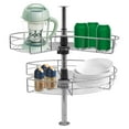 thumbnail image 3 of Lazy Susan 2-Tier Corner Cabinet Organizer, 30LB Capacity Kidney Shape Rotating Shelf for Pots Pans, Chrome Plated, 3 of 15