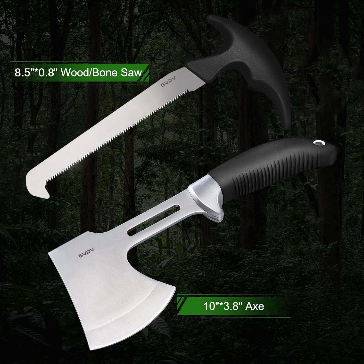 GVDV Hunting Knife Set for Hunting, Fishing, Camping, 14 Pieces