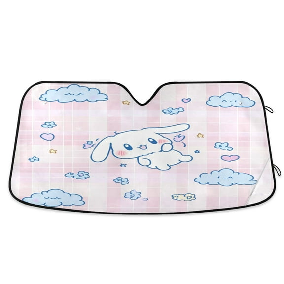 Cinnamoroll Flying in Sky Car Windshield Sun Shade Foldable Car Front Window Visor Heat and UV Protection 53x23.5