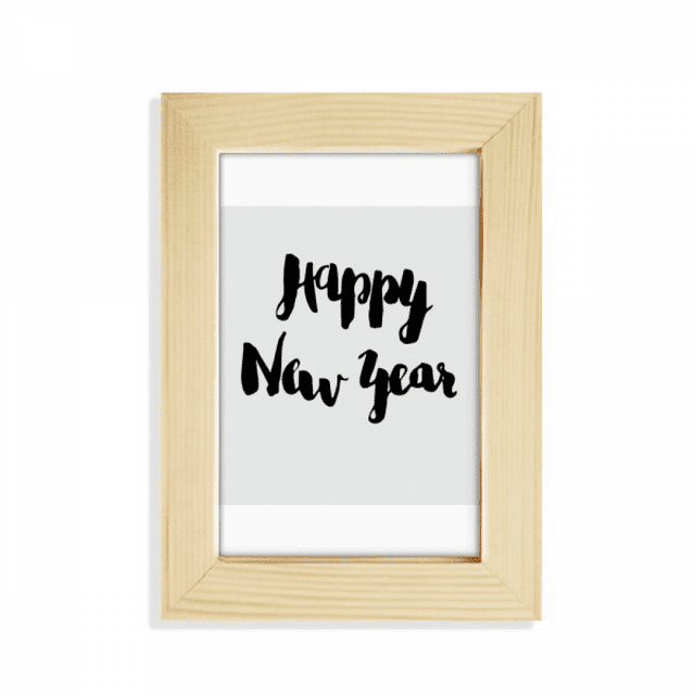 Happy New Year Quote Handwrite Desktop Display Photo Frame Picture Art Painting 5x7 inch