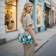 thumbnail image 7 of FORMRS Women Crossbody Purse with Chain Strap Vegan Leather Shoulder Handbag, Light Blue Geometric Pattern, 7 of 7