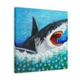 thumbnail image 2 of Great White Shark Pointillism - Canvas, 2 of 10