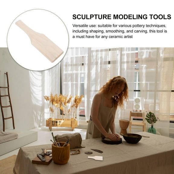 LOLIPPYY Pottery Paddle Tool Wooden 1Set For Artists In Pottery Making