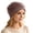 04#Brown, variant on Women Floral Decor Chemo Beanie Elastic Stretch Turban Headwear Lightweight Cancer Patient Head Caps Purple One Size
