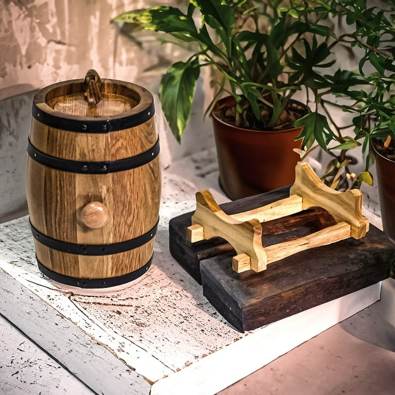 3 Liter Oak Mini Wooden Wine or Whiskey Barrel Dispenser 3 Liter Oak Mini Wooden Wine or Whiskey Barrel Dispenser