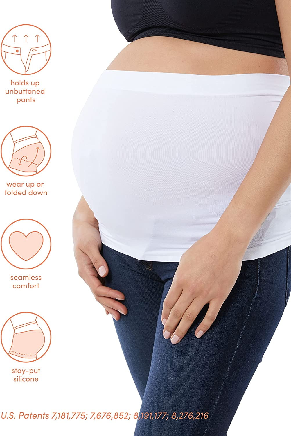 The Belly Button™ Maternity Band - Never buy maternity pants again!