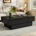 thumbnail image 4 of Tribesigns Modern Black Coffee Table, 55-Inch Rectangle Wooden Tea Table, Large Center Table, 4 of 6