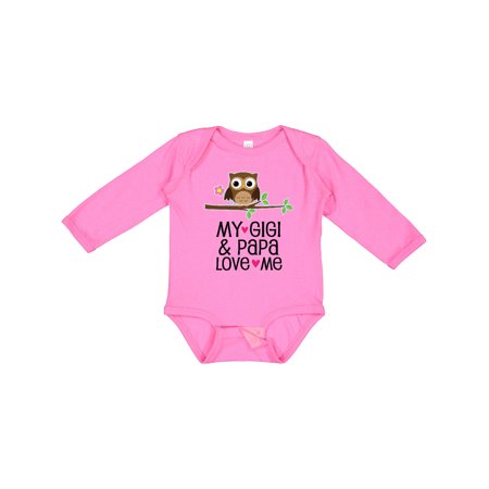 

Inktastic My Gigi and Papa Love Me Granddaughter Gift Baby Girl Long Sleeve Bodysuit