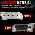 thumbnail image 5 of MITZONE Upgrade Aluminum Valve Covers Compatible with Toyota Camry Highlander Sienna Solara Avalon 2002-2010 2.4L 3.0L 3.3L V6 Gas, 5 of 7
