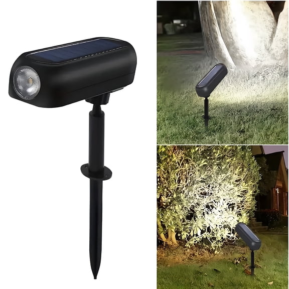HIBIBUD Solar Lights Outdoor,Solar Powered Landscape Spotlights Waterproof,Outdoor Spot Lights Stake Lights for Garden Walkway Yard Porch Pool