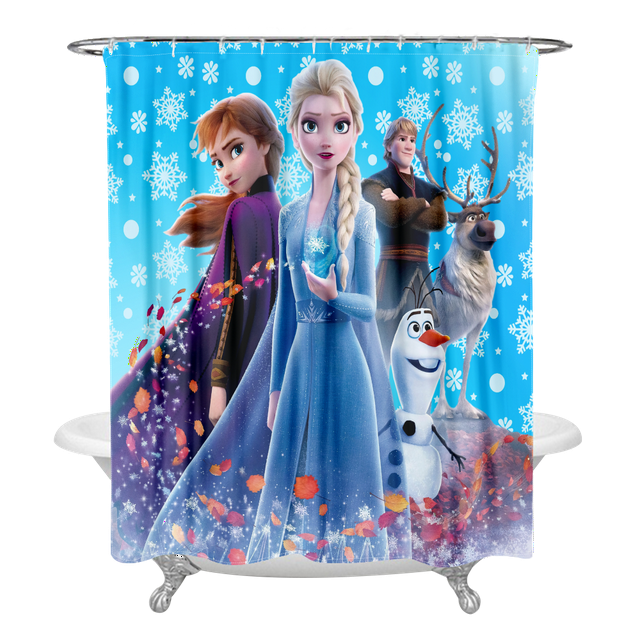 Frozen Princess Anna Patterns Shower Curtains Polyester Waterproof