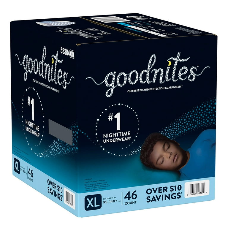 Dropship Goodnites Boys' Nighttime Bedwetting Underwear Size L, 11 Count to  Sell Online at a Lower Price