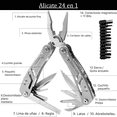 thumbnail image 2 of Navaja Alicate Plegable Cortador Desarmador Pinza Multiuso Xtellar Plateado, 2 of 3