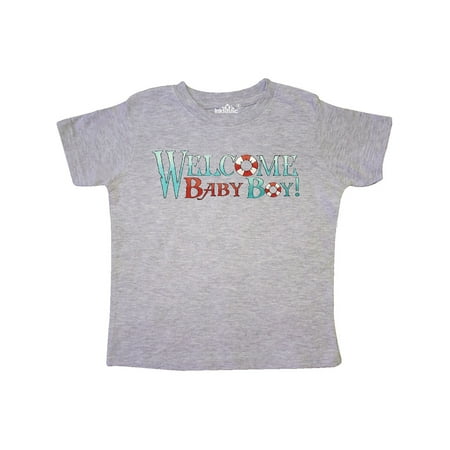 

Inktastic Nautical Welcome Baby Boy Gift Toddler Boy Girl T-Shirt