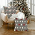 thumbnail image 2 of Christmas Tree Deer Grey Red Throw Pillow Covers Set of 2, 20 x 20 Inch Reindeer Snowflake Xmas Winter Holiday Pillows Cushion Case Geometry Decoration for Sofa Couch, 2 of 6