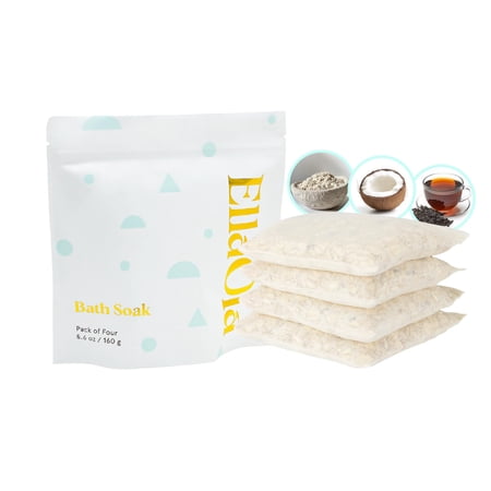Oatmeal Bath Soak for Babies Kids & Adults - Baby Tea Soaks Made with Prebiotics to Relieve Dry, Itchy, Eczema Prone Skin While Gently Cleansing, Fragrance Free I 4