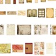thumbnail image 3 of Papel De Decoración 1 juego de papel de decoración creativo con papel de material retro adhesivo (C) Libre de BPA, 3 of 9