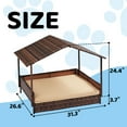 thumbnail image 2 of ZephyPaws 39"Wicker Dog House with Canopy,Water-Resistant Rattan Raised Dog Bed for Large Dog up to 180 lbs,Brown, 2 of 7