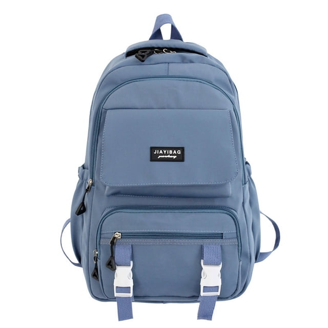 Bolso Campus Unisex Correa Ajustable Gran Capacidad Color Sólido para Adolescentes Estudiantes