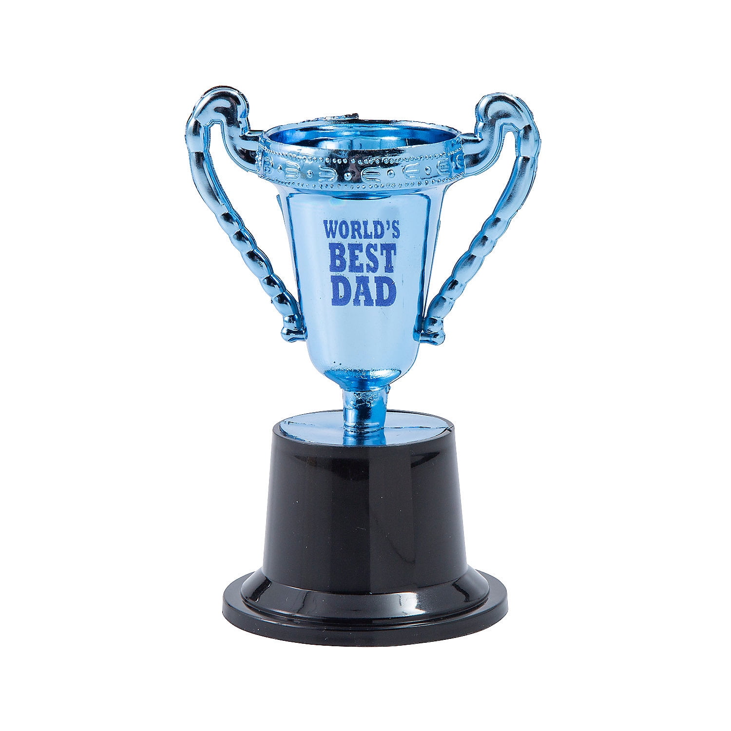 Fun Express Blue World’s Best Dad Trophies - 12 Pc.