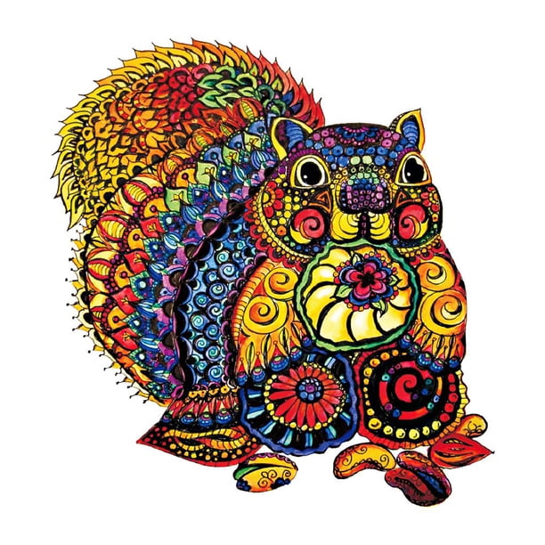 Rompecabezas De Animales Colorido Rompecabezas De Madera Exquisito Rompecabezas Irregular Juguete Jirafa Decorativo Animal En Forma De Rompecabezas De Madera Juego Diy Artesanía Para El Hogar Escuela sonducket HA027238-02