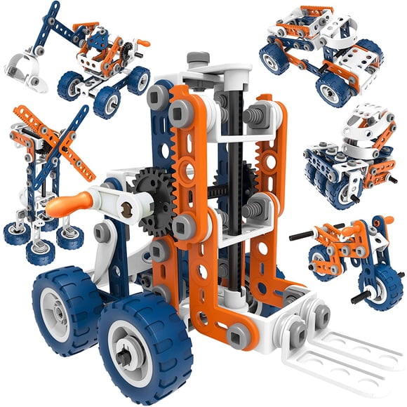 Stem Kit Toy for Kids - 152 Piece Construction Building Set and Education Learning Engineering
