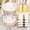 Clear Gold, variant on 350PCS Rose Gold Plastic Plates Disposable Dinnerware Set with Cups, Napkins & Cutlery - Ideal for Parties and Mother's Day
