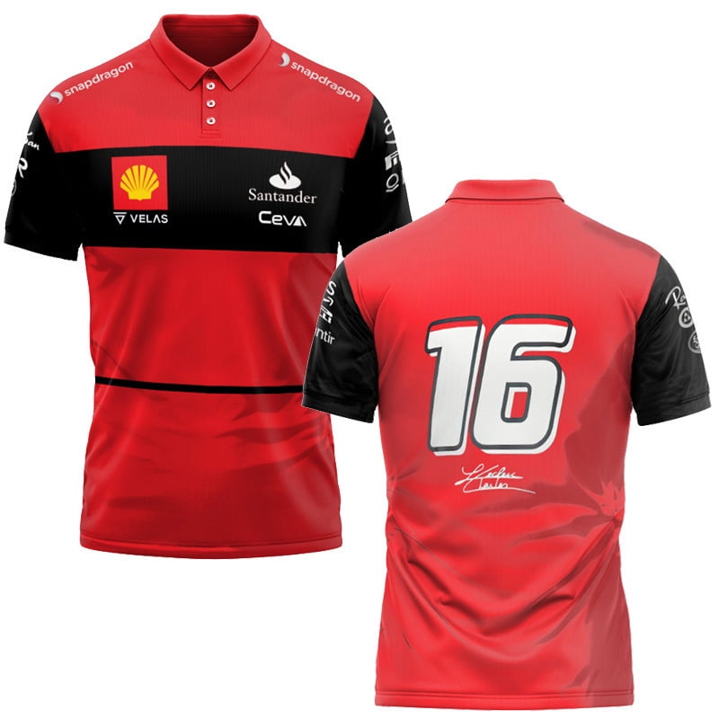 Nouveau Costume de Course F1 Red Bull Manches Courtes Polo Équipe Hommes-QIUPING