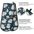 thumbnail image 4 of Dailycode Double Sided Oven Mitt with Loop Heat Resistant Kitchen Long Potholders 7" x 35" Sheep Cloud Star, 4 of 6