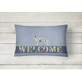 thumbnail image 2 of Carolines Treasures BB5487PW1216 Dalmatian Welcome Canvas Fabric Decorative Pillow, 12H x16W, multicolor, 2 of 3