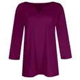 thumbnail image 4 of Lixiuxyad Summer Trendy Clothes Trending Women's T Shirts Comfort And Style Ideal For Casual Outings Social Gatherings Or Relaxation Comfortable Fit For Daily Wear Versatile Wardrobe,Purple S, 4 of 4