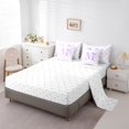 thumbnail image 6 of Castle Fairy Bowknot Alphabet M 7-Piece Bedding Comforter Set for Teens,Dreamy Princess King Bedding Sets,Kawaii Bow Ultra Soft Bed Sheets,Breathable Home Decor, 6 of 9