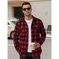 thumbnail image 2 of OALUXE Men's Plaid Button Down Shirts Cotton Long Sleeve Shirts with Pocket, 2 of 7