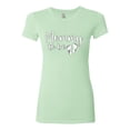 thumbnail image 2 of Wild Bobby, Mommy to Be Pregnancy Reveal Gift Parents to Be, Pop Culture, Women Slim Fit Junior Tee, Mint, X-Large, 2 of 3