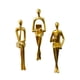 thumbnail image 4 of 3 uds estatua de sentado figura postura sentada figura escultura decorativa para porche estantería Decoración de escritor Macarena estatua del pensador sentado, 4 of 8