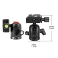 thumbnail image 4 of QB-30A Professional Tripods Head Camera Ball Head Mount 360°Panoramic-view Universal Ballhead for DSLR Tripods Monopod, 4 of 8