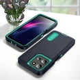 thumbnail image 6 of ELEHOLD for Motorola Moto G (2025) Rugged Protective Case Multi Layer Shockproof Hidden Kickstand Hybrid Silicone Hard PC Cover for Motorola Moto G (2025),Darkblue+Mint, 6 of 8