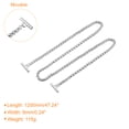 thumbnail image 2 of Uxcell Iron Flat Chain Strap, 47" Handbag Purse Chain Strap DIY Bag Replacement, Silver Tone, 2 of 6