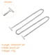 thumbnail image 2 of Correa de Cadena de Hierro Plano Unique Bargains 47' Plateado, 2 of 6