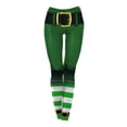 thumbnail image 2 of Leggings elásticos de cintura media Hugo para mujer y niñas con estampado de Shamrock, 2 of 10