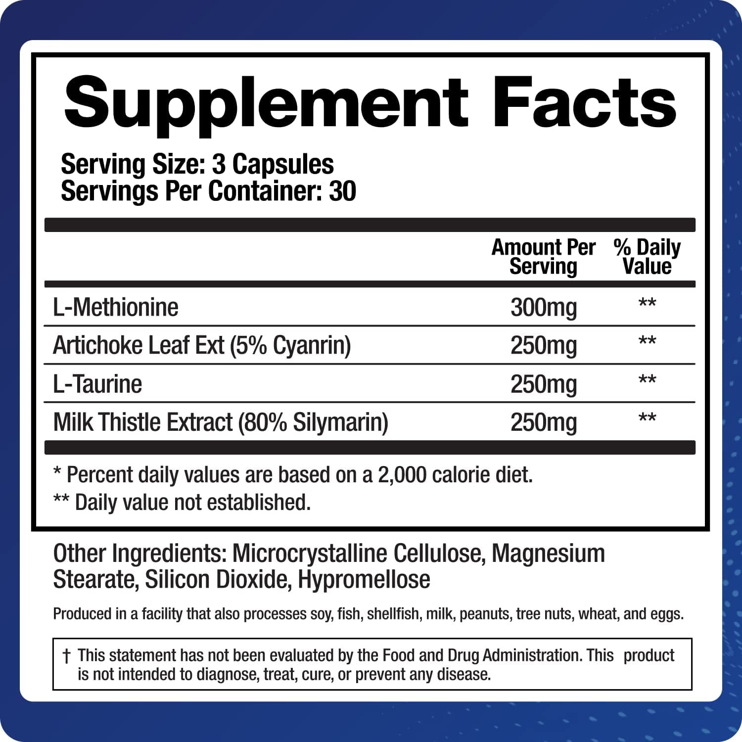 Liver Support Cleanse Detox & Repair Supplement with Milk Thistle, Artichoke Leaf Extract, L-Methionine, & L-Taurine - Assists in Liver Detox, Tissue Repair (90 Capsules)